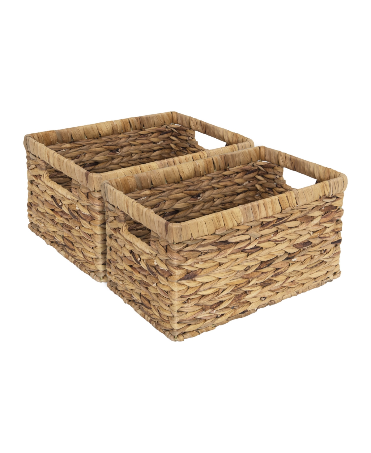 Wethinkstorage Set Of 2 12.5l Hand-woven Sea Grass Basket In Natural