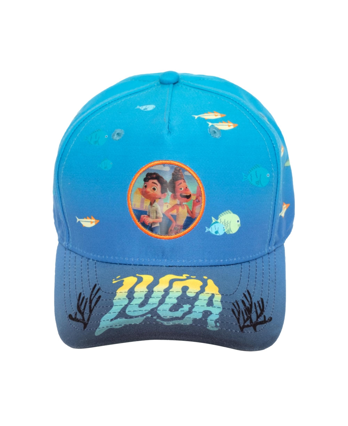 Disney Concept One 's Pixar Luca Cotton Adjustable Child Baseball Hat With Curved Brim And Embroidere In Blue