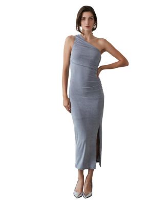 Women's Katrina One Shoulder Slinky Knit Midi Dress - Macy's