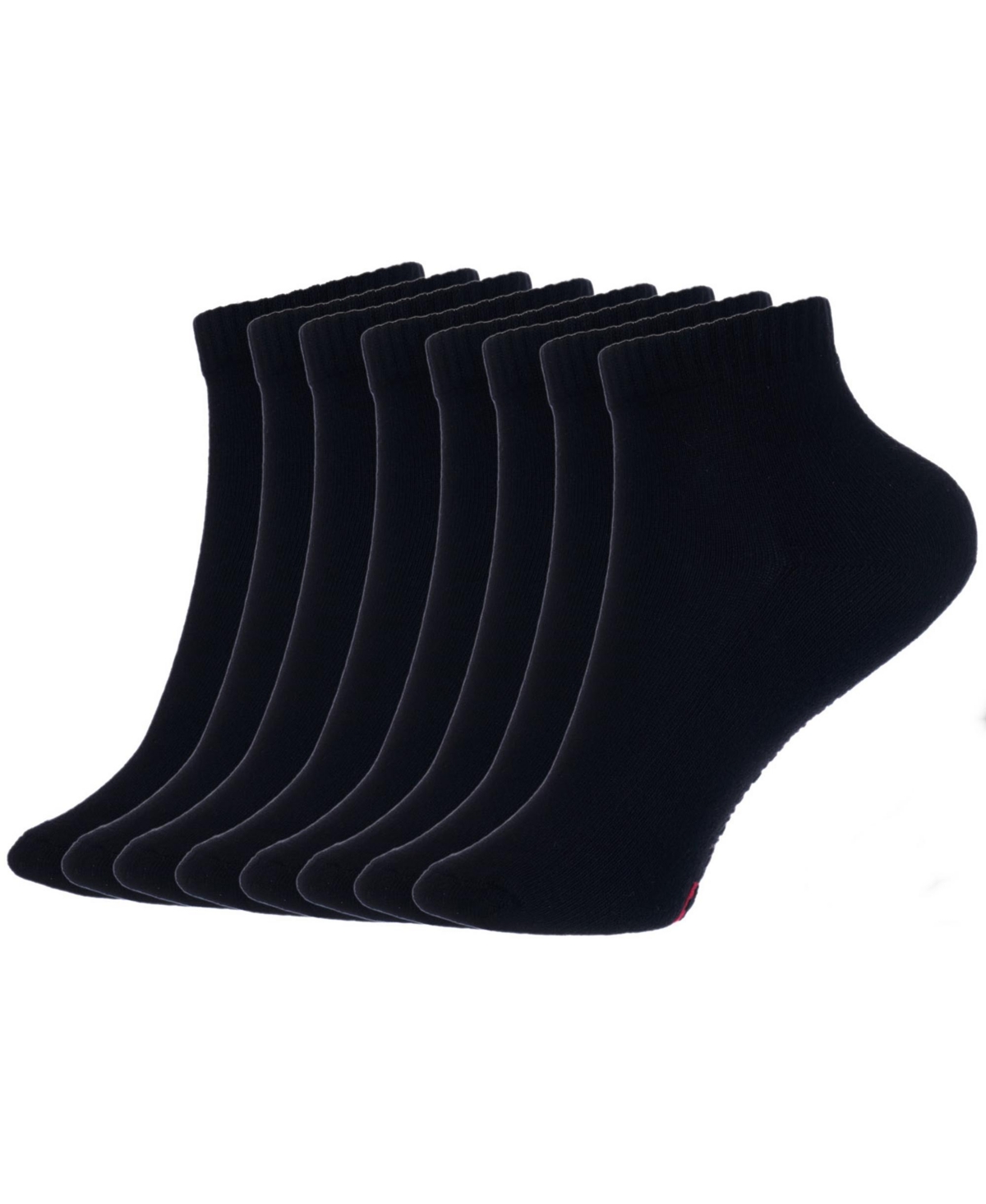Mens 8 Pack Ankle Socks Low Cut Cotton Athletic Sock Shoe Size 6-12 - Black white