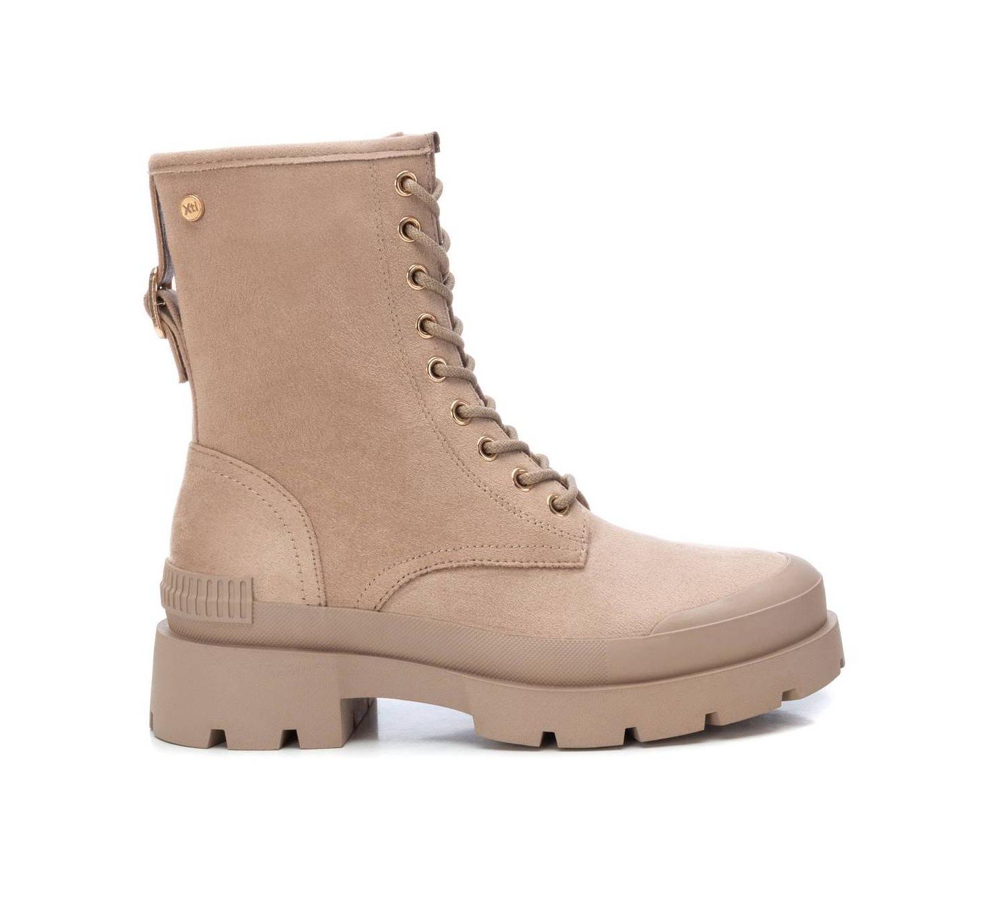 Женские ботинки XTI Suede Lace-Up, цвет: Бежевый / Хаки — фото 2