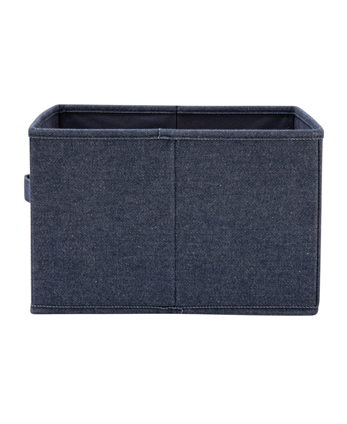 Shop Household Essentials Collapsible Cotton Blend Cube Storage Drawer With Handle, Set Of 2 In Blue