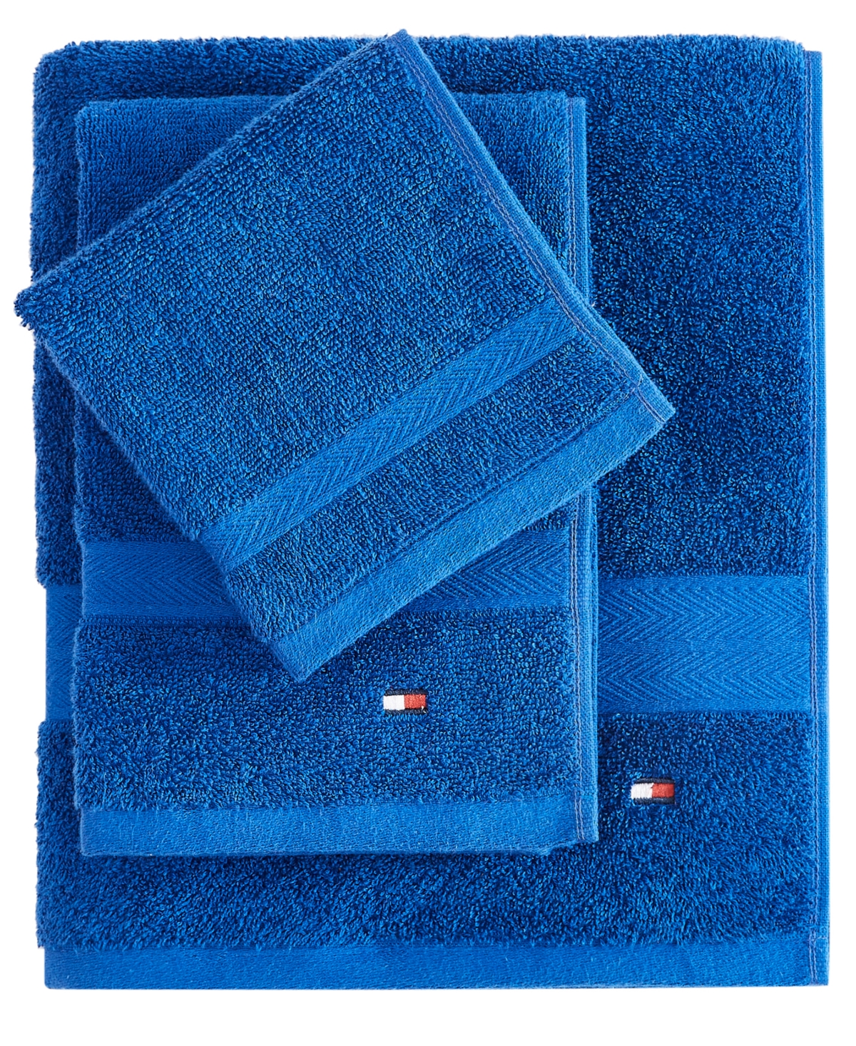 Tommy Hilfiger Modern American Solid Cotton Washcloth, 13