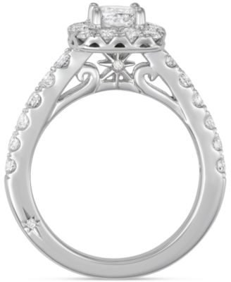 Diamond Princess Halo Bridal Set (2 ct. t.w.) in 18k White Gold