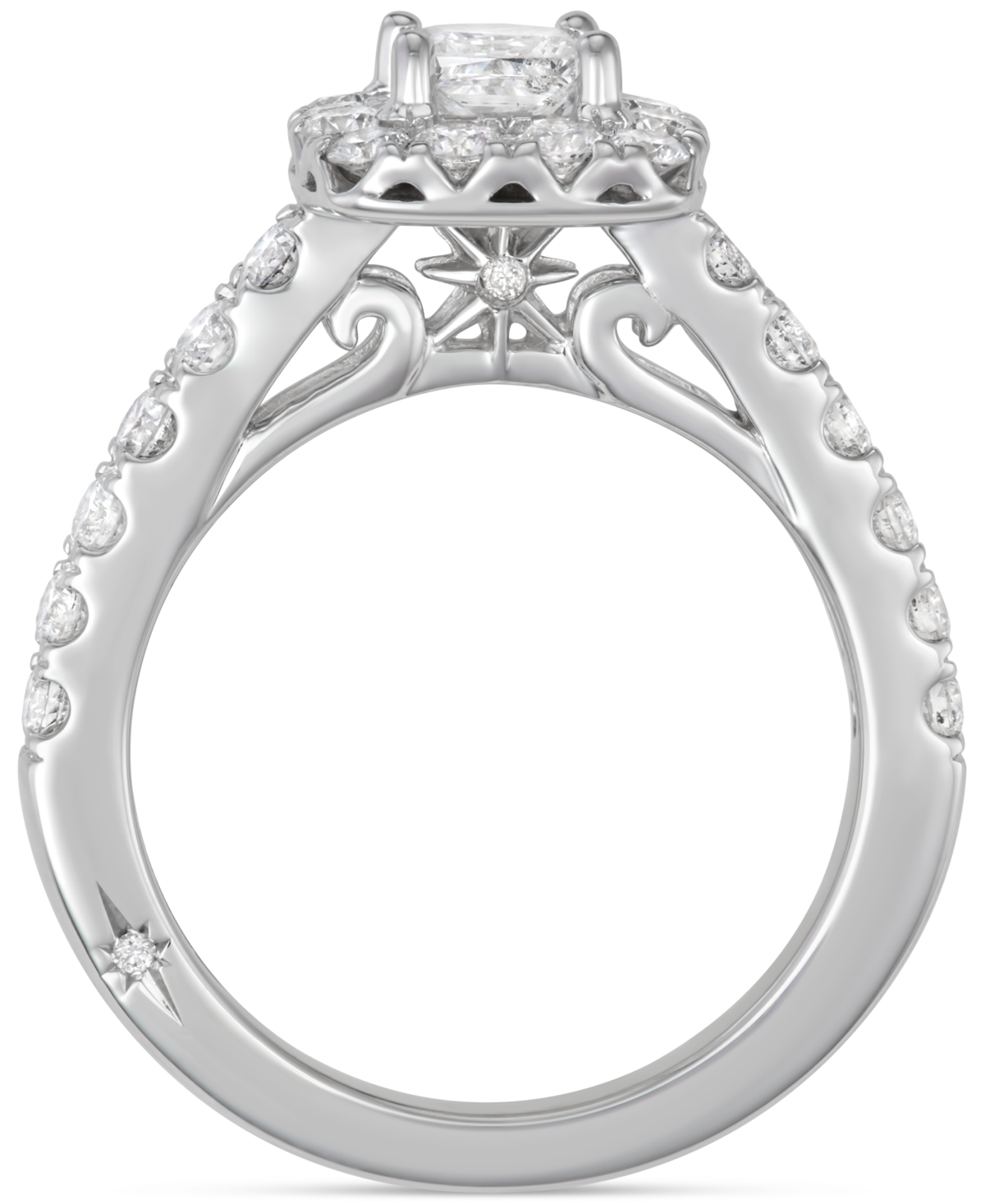 Diamond Princess Halo Bridal Set (2 ct. t.w.) in 18k- White Gold