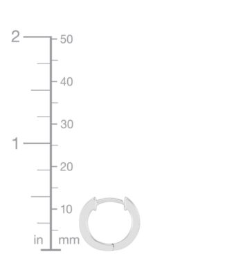 Men's Lab Grown Diamond Small Huggie Hoop Earrings (1/2 ct. t.w.) in 10 White Gold, 1/2"