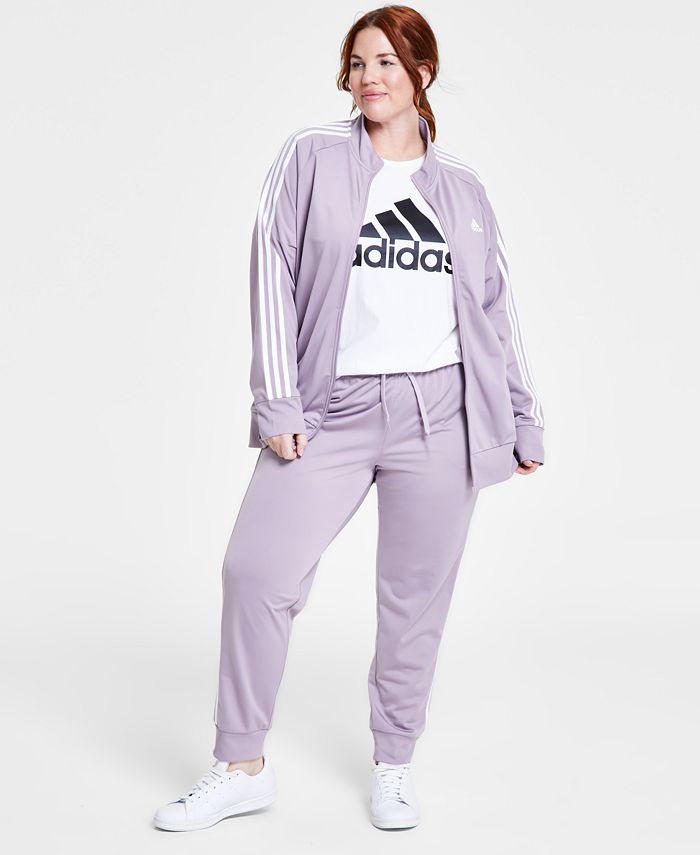 Adidas Classic 3-Stripe Nylon Jogger Pants, Girls Size 5, Pink