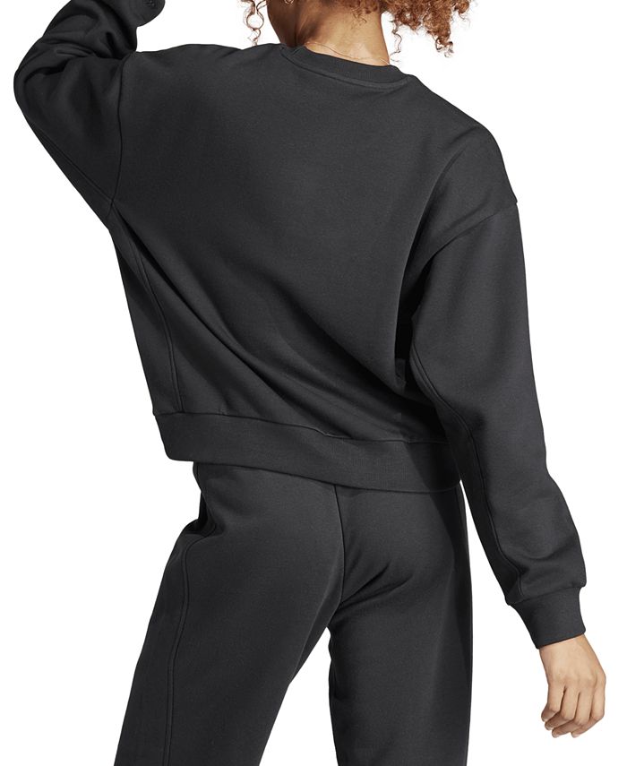 adidas Women's ALL SZN Fleece Dropped-Shoulder Crewneck Sweatshirt - Macy's