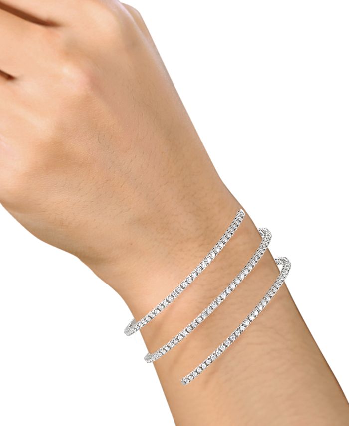 Macy's Diamond Bangle Bracelet (3 ct. t.w.) in 14k White Gold Macy's