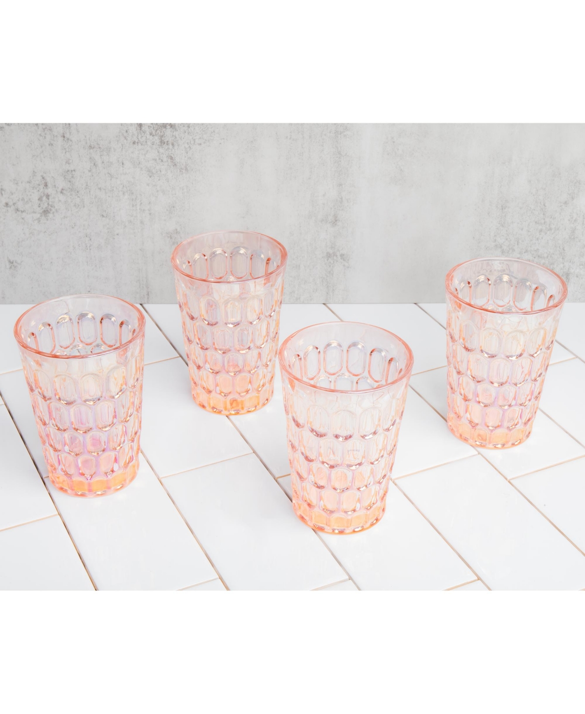 Godinger Rex Highball Glasses, Set Of 8 In Pink