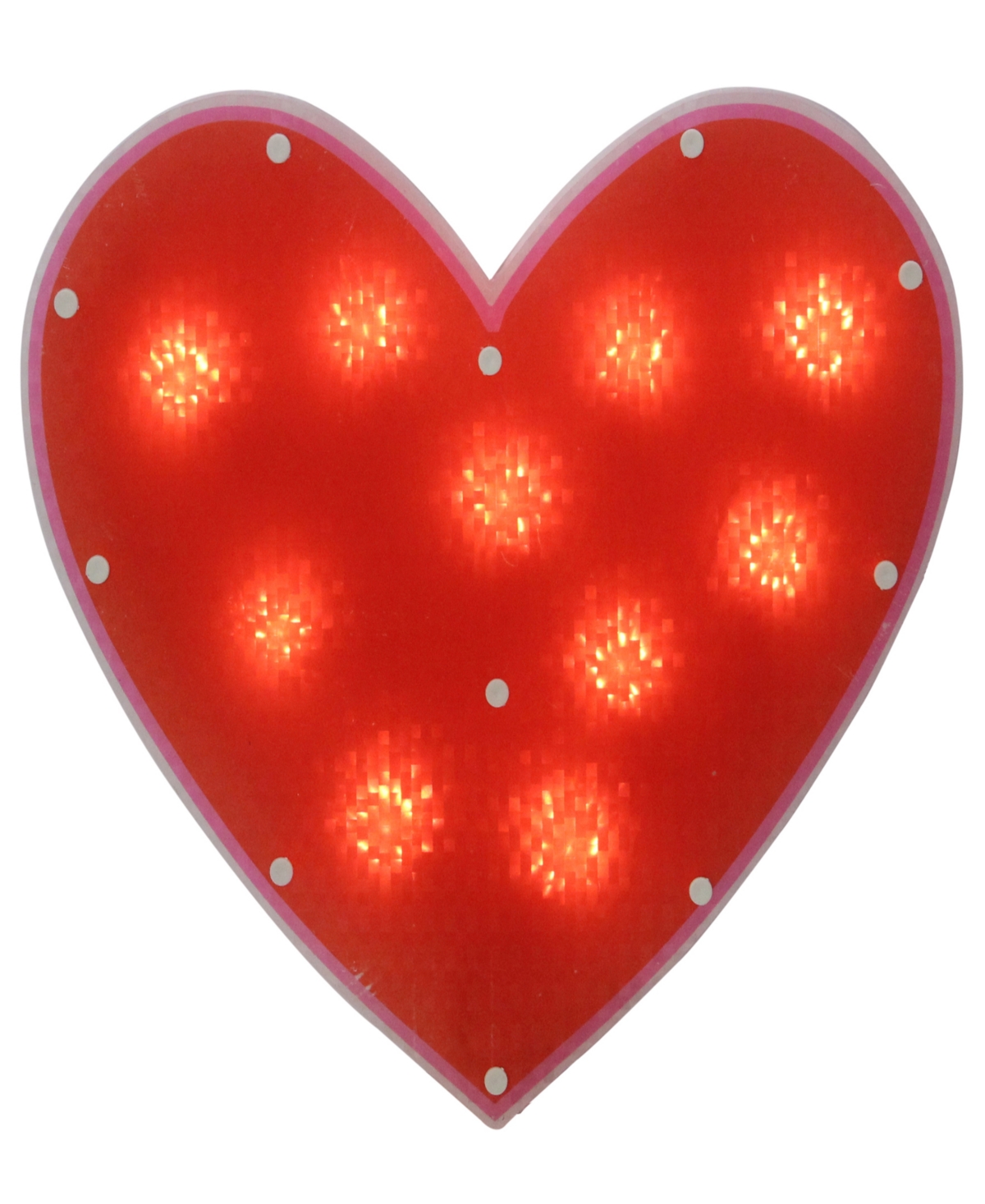 Northlight 13" Lighted Shimmering Heart Valentine's Day Window Silhouette Decoration In Red