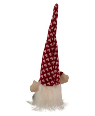 13" LED Lighted Valentine's Day Girl Gnome with Love Heart