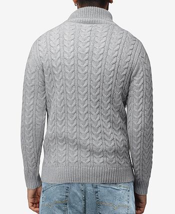 X-Ray Men's Cable Knit Roll Neck Sweater - Macy's