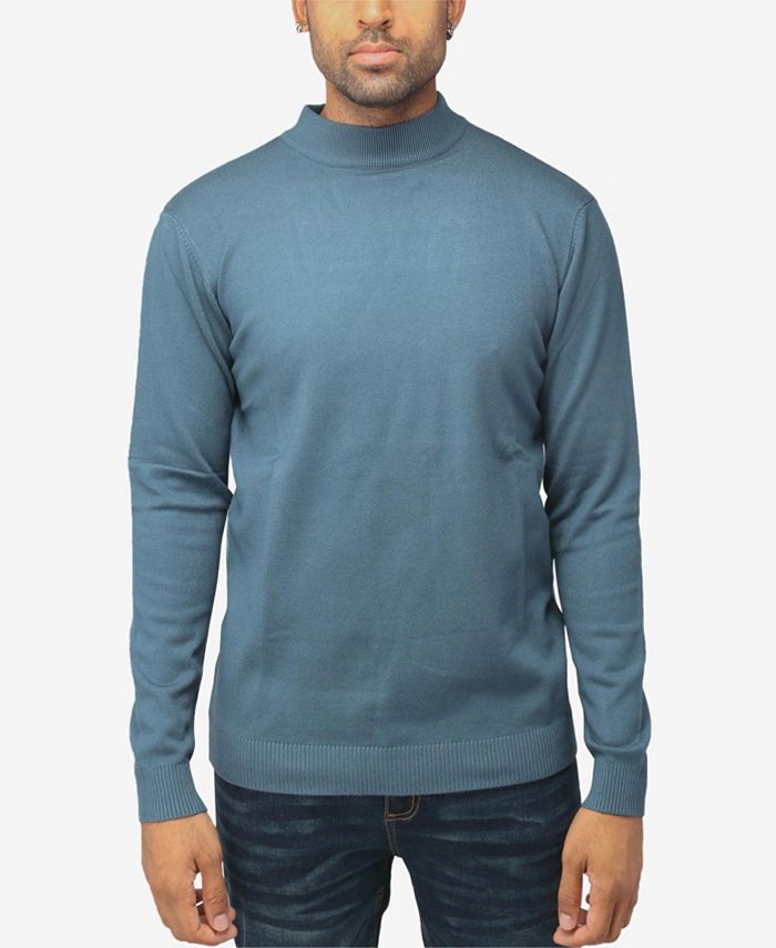 X-Ray Men's Basice Mock Neck Midweight Pullover Sweater - Macy's