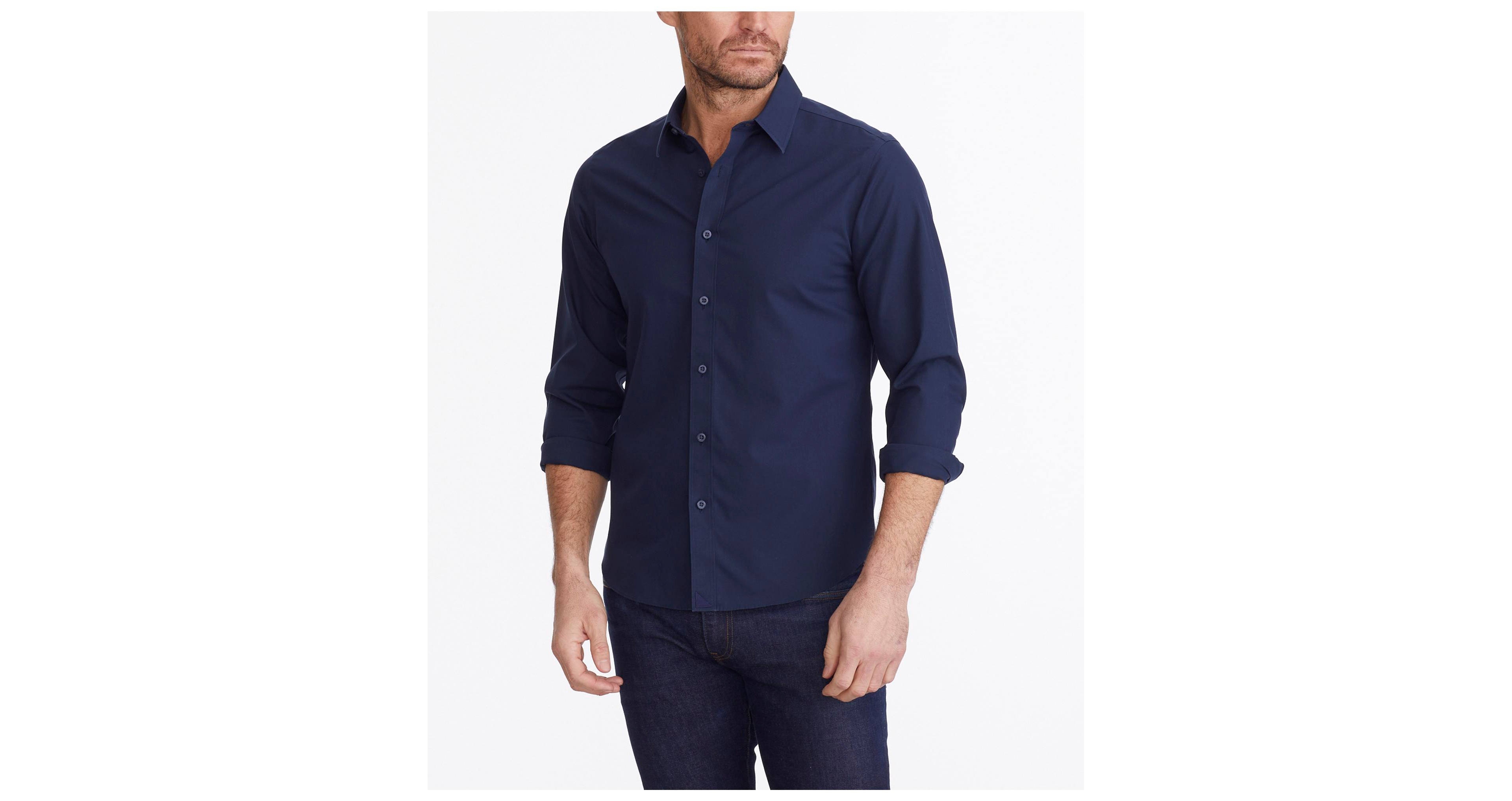 UNTUCKit Men's Regular Fit Wrinkle-Free Castello Button Up Shirt