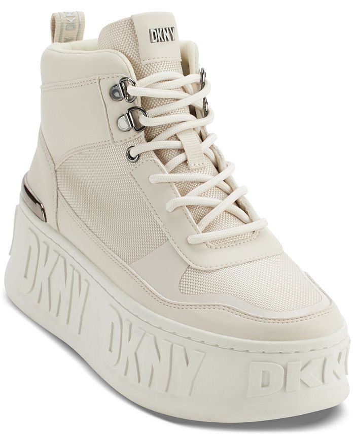 DKNY Women's Cindell Lace-Up Zipper High Top Sneakers - Macy's