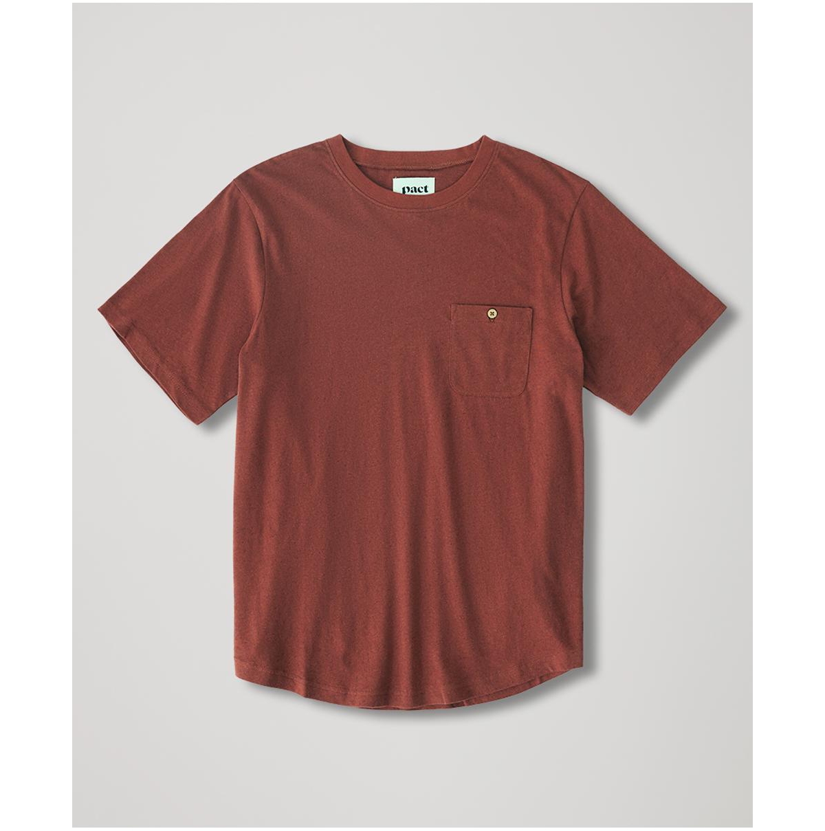 Seaside Linen Blend Short Sleeve Pocket Crew T-Shirt Made With Organic Cotton
