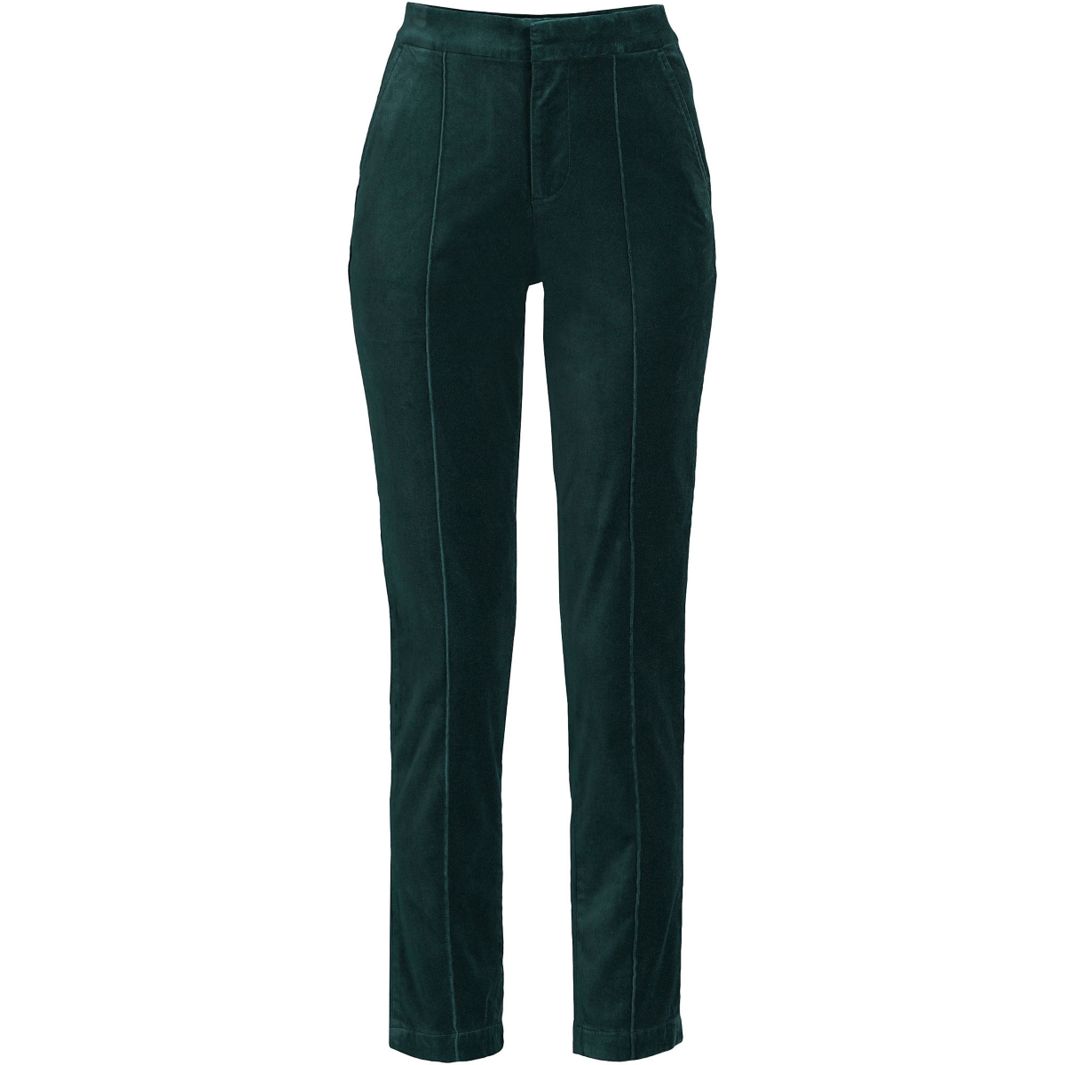 Lands' End Women's Velvet High Rise Pin tuck Pencil Ankle Pants