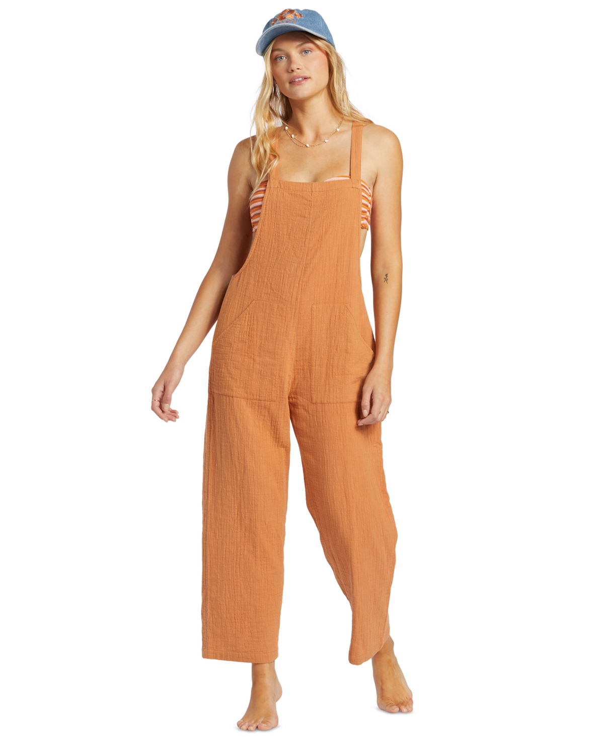 Juniors' Pacific Time Jumpsuit - Toffee