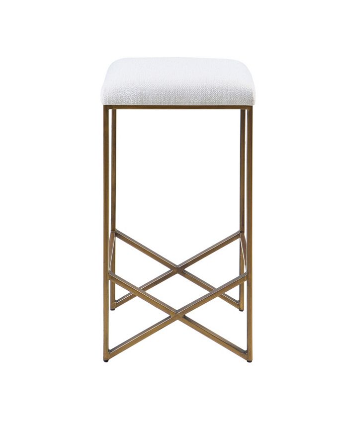 INK+IVY 16" Marino Wide Plywood Backless Upholstered Counter Stool Macy's