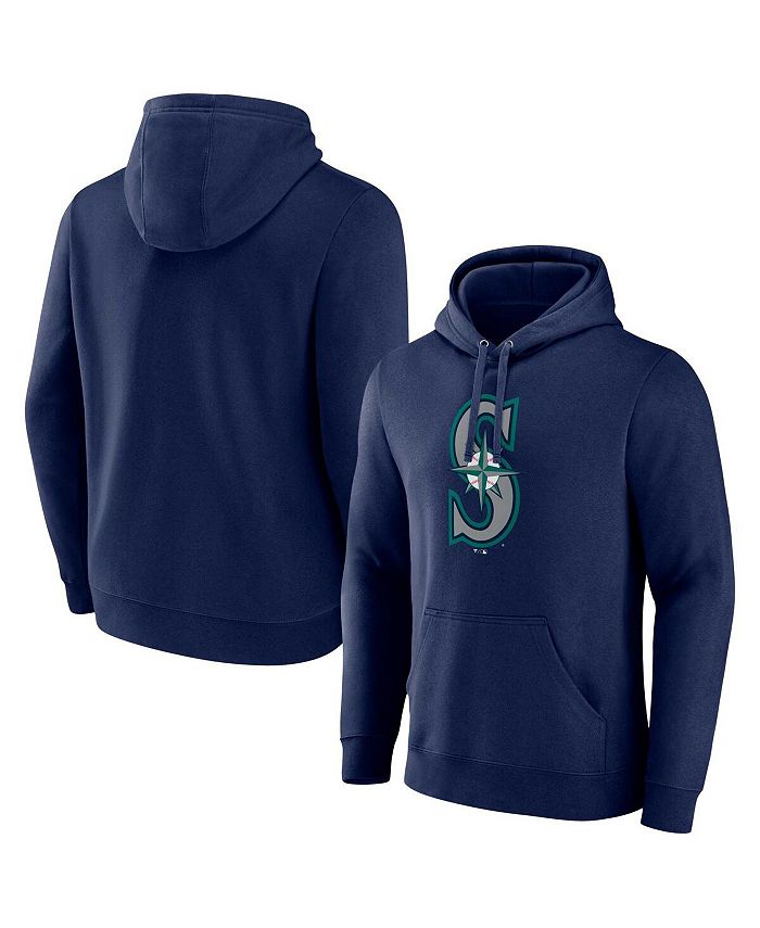 Fanatics Men's Navy Seattle Mariners Official Logo Pullover Hoodie - Macy's