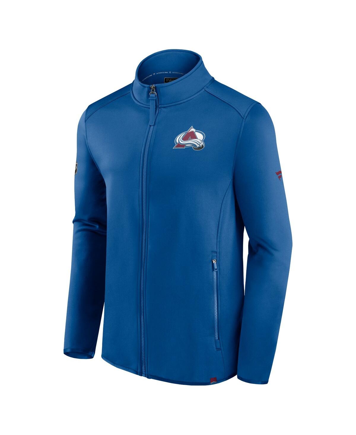 Shop Fanatics Men's  Blue Colorado Avalanche Authentic Pro Full-zip Jacket