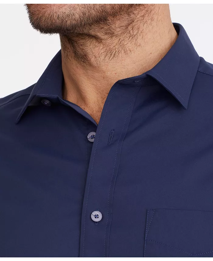 Men's Regular Fit Wrinkle-Free Short Sleeve Performance Gironde Button Up Shirt - thumbnail 2
