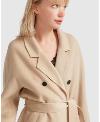 Boss Girl Double Breasted Lined Wool Coat