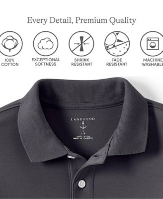 Boys Short Sleeve Interlock Polo Shirt