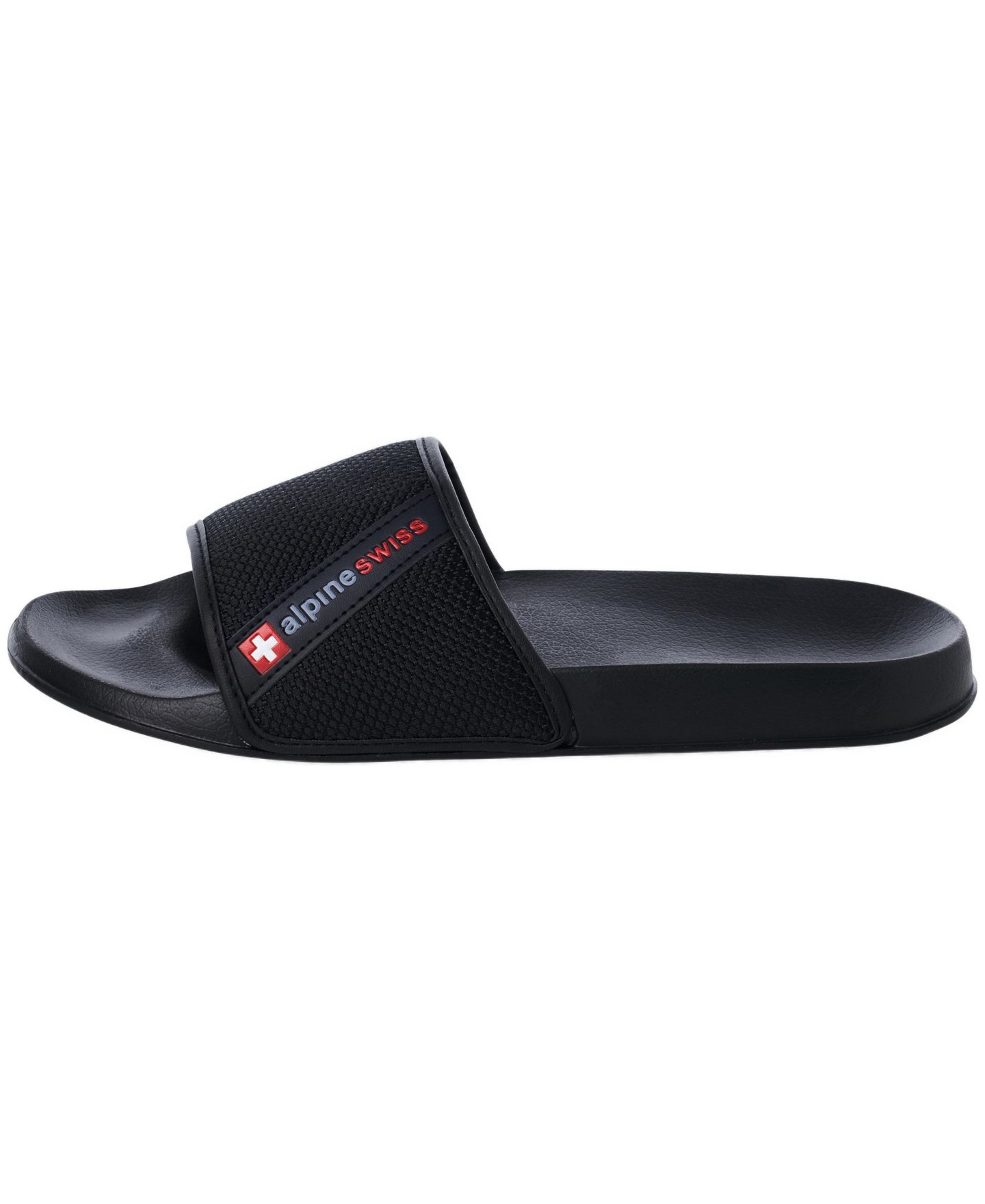 Мужские сандалии Alpine Swiss Athletic Comfort Slide Sandals EVA Flip Flops Foam, цвет: Чёрный — фото 2