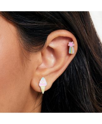 Sanrio Star, Ice cream Stud Earrings Set - 3 Pairs, Officially Licensed