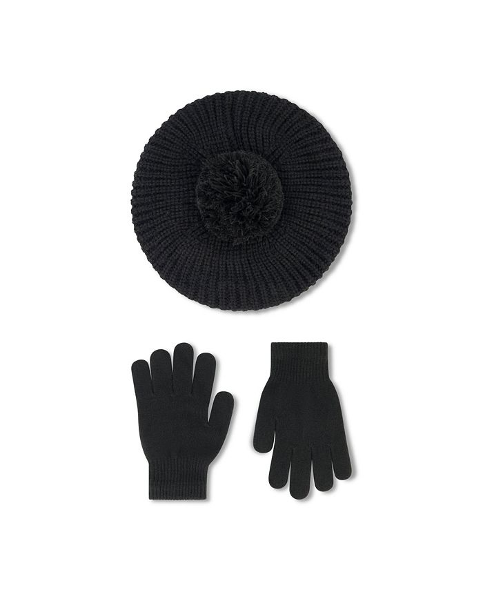 Laundry by Shelli Segal Women's Cozy Yarn Beret and Glove Set Macy's
