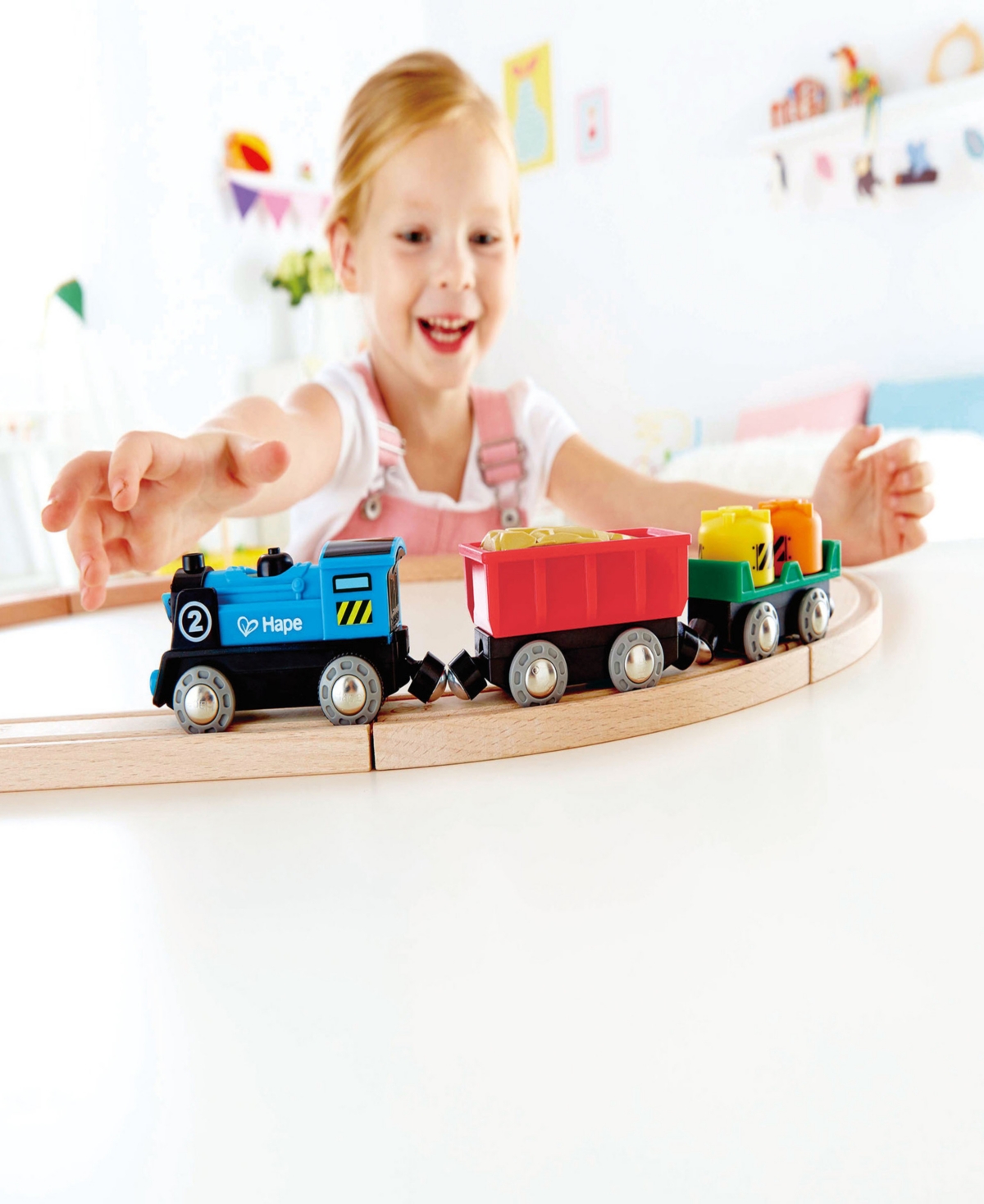 Hape Battery Powered Rolling-stock Train Set In Multi