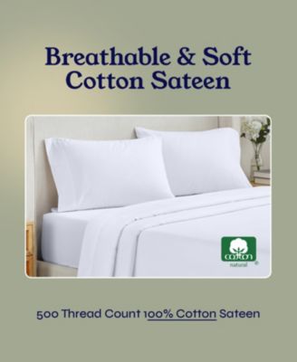 100% Extra Long Staple, 500 Thread Count Sateen Weave Sheet Set