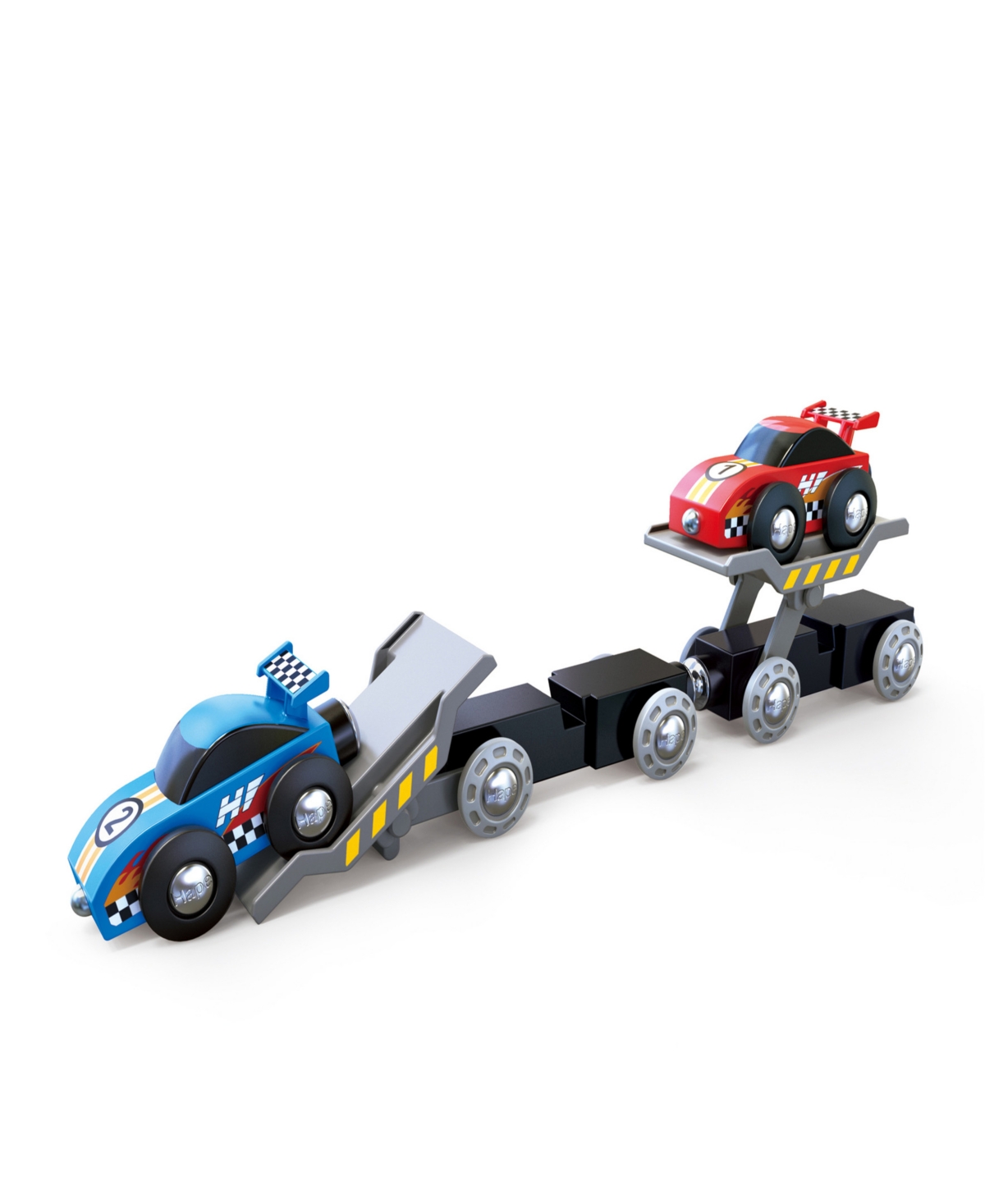 Hape Race Car Transporter Towing Playset In Multi