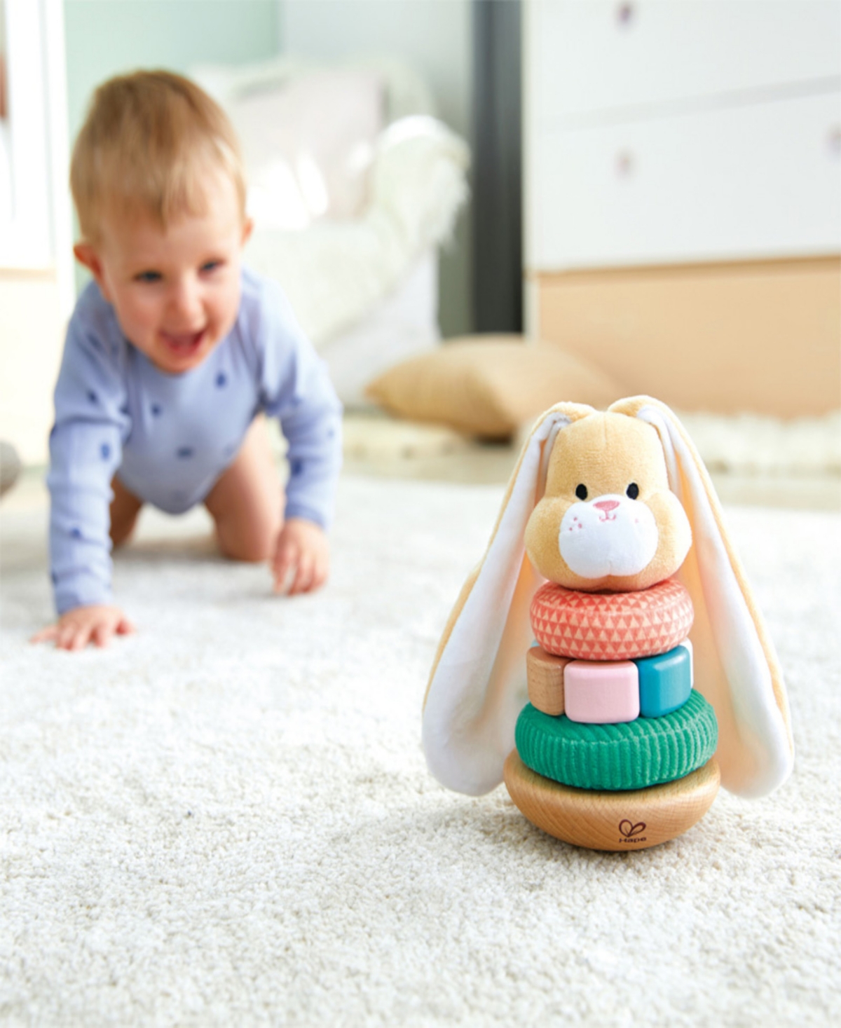 Shop Hape Bunny Stacker Toddler Toy In Multi