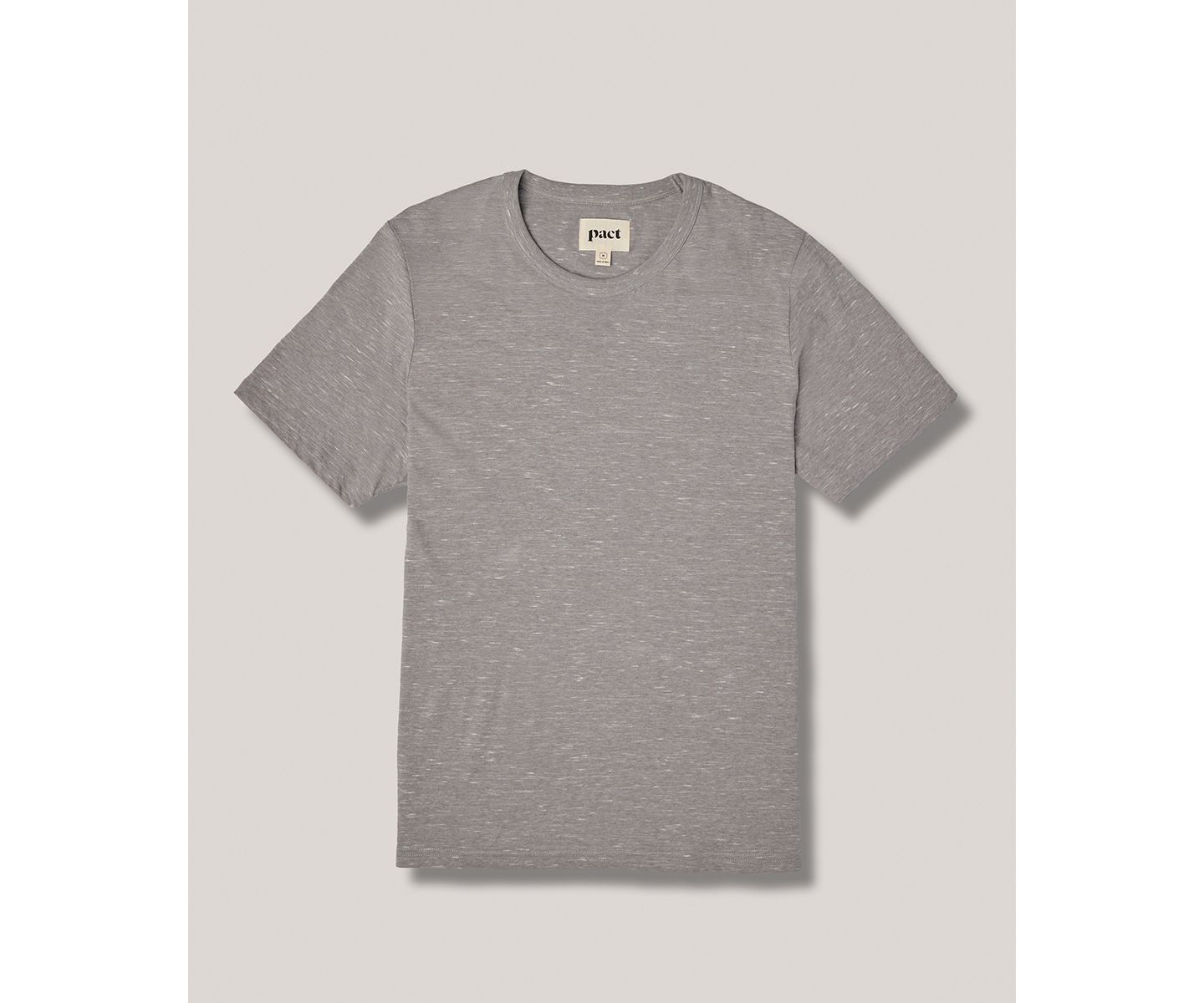 Мужская футболка Pact Organic Cotton The Mix Short Sleeve Crew, цвет: Серый меланжевый — фото 2
