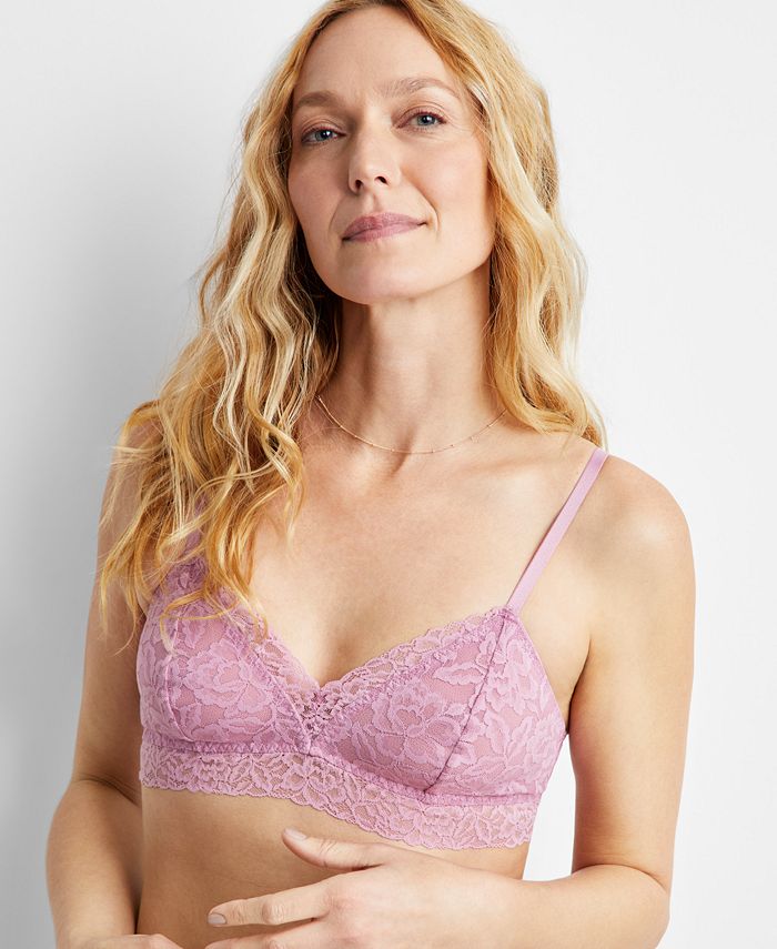 Dusty Pink Certified Organic Cotton Comfy Bralette, No Underwire 