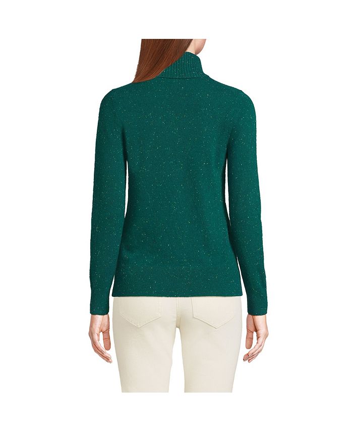 Lands' End Women's Tall Cashmere Turtleneck Sweater Macy's