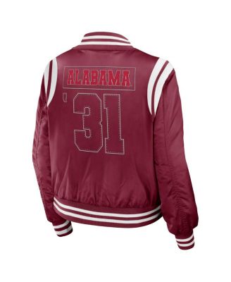 Women's Crimson Alabama Crimson Tide Football Bomber Full-Zip Jacket