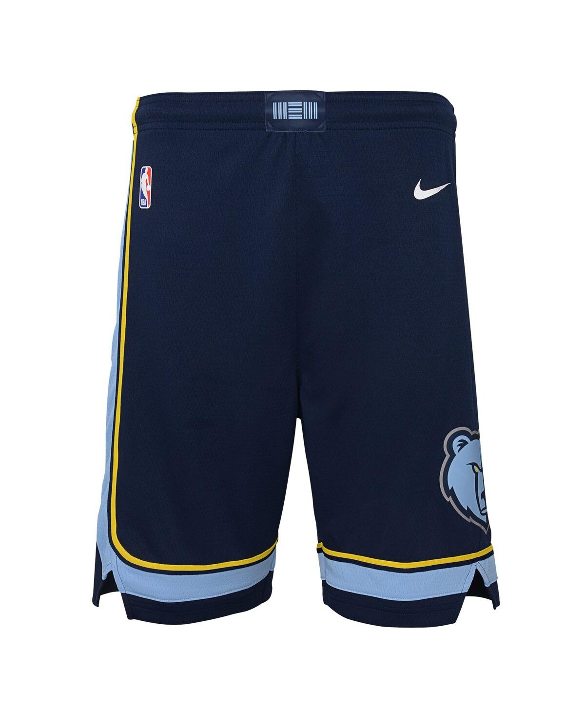 Shop Nike Big Boys  Navy Memphis Grizzlies Icon Edition Mesh Performance Swingman Shorts