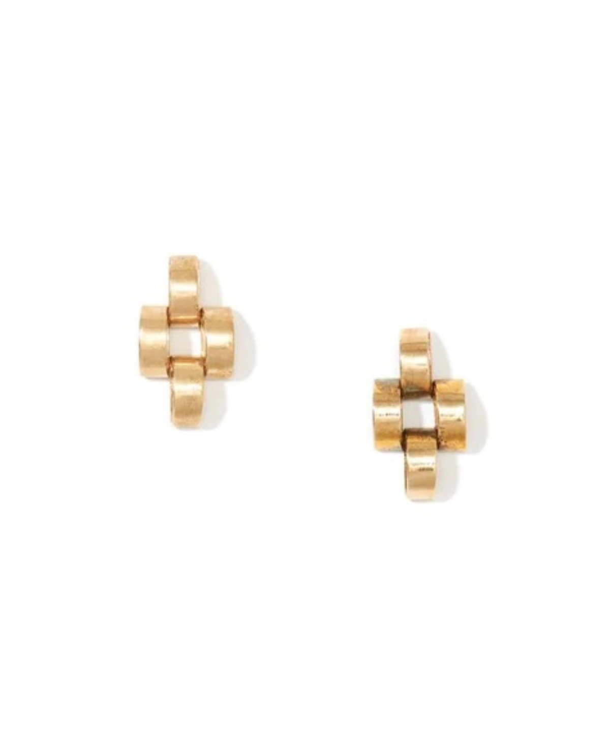 Satin Solid Stud Earrings - Gold