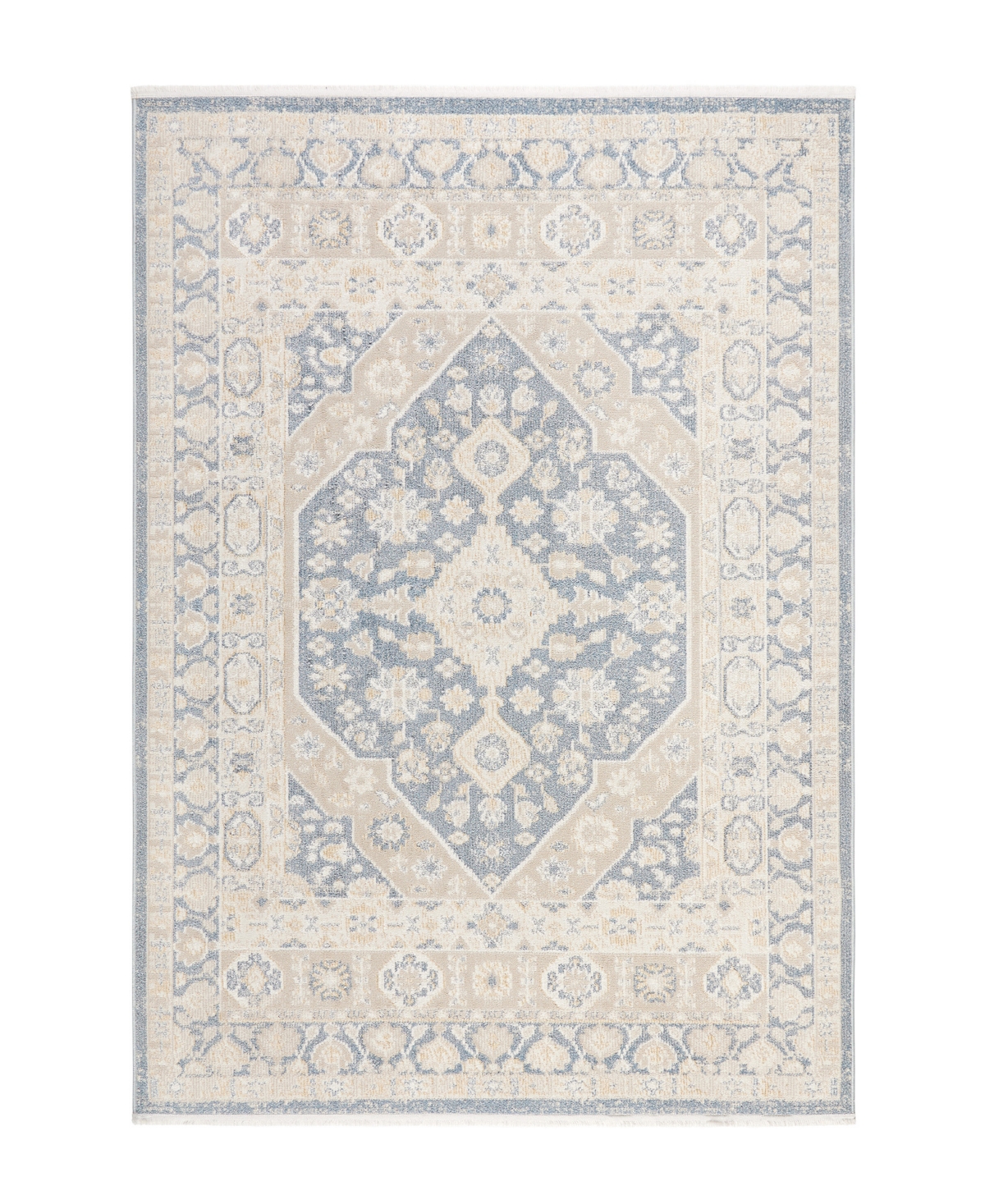 Town & Country Living Everyday Rein Everwash 17 5'2" X 7'2" Area Rug In Blue,beige