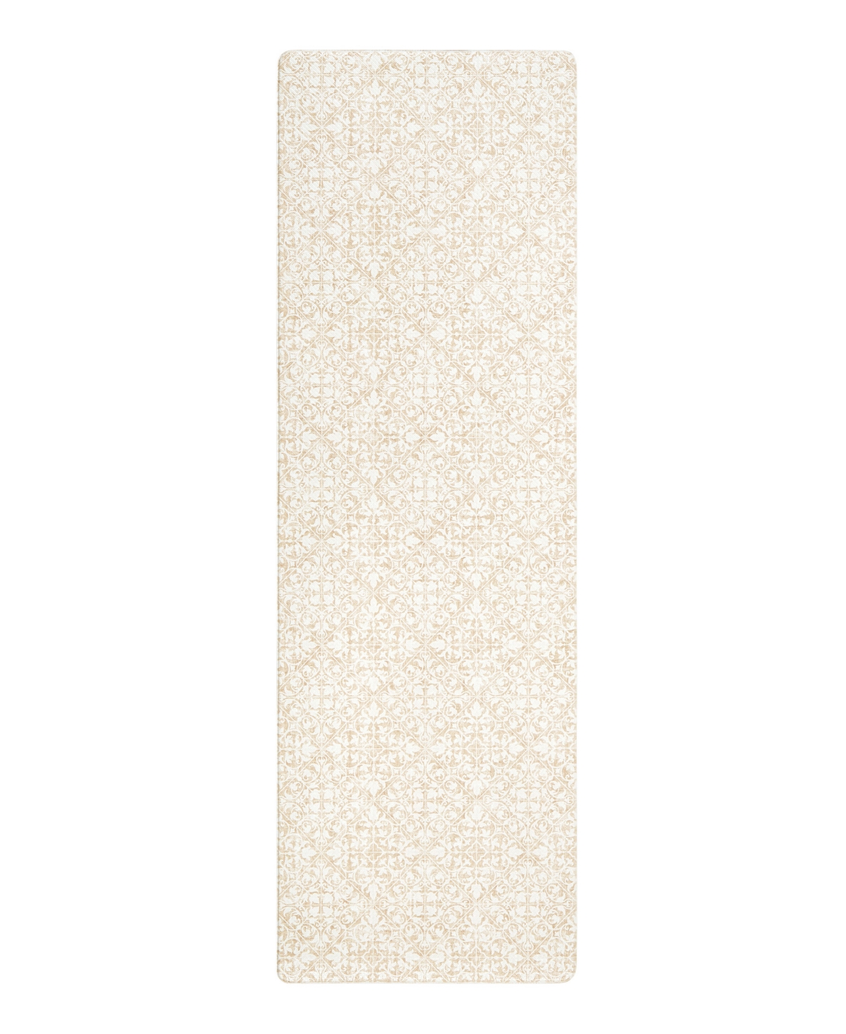 Town & Country Living Basics Comfort Plus Kitchen Mat 26782 1'6" X 4'7" Runner Area Rug In Beige