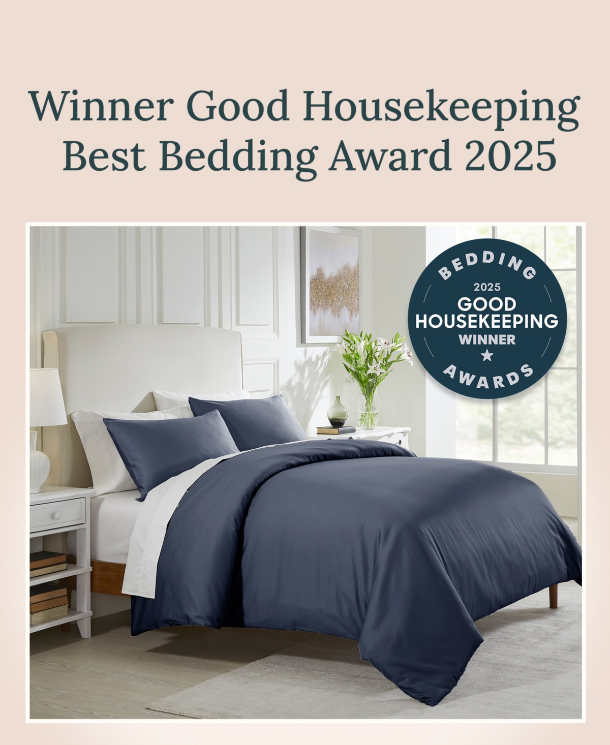 California Design Den Luxury 3-Piece Duvet Cover Set - 400 Thread Count 100% Cotton Sateen, Button Closure & Corner Ties, Comforter Cover with 2 Pillo