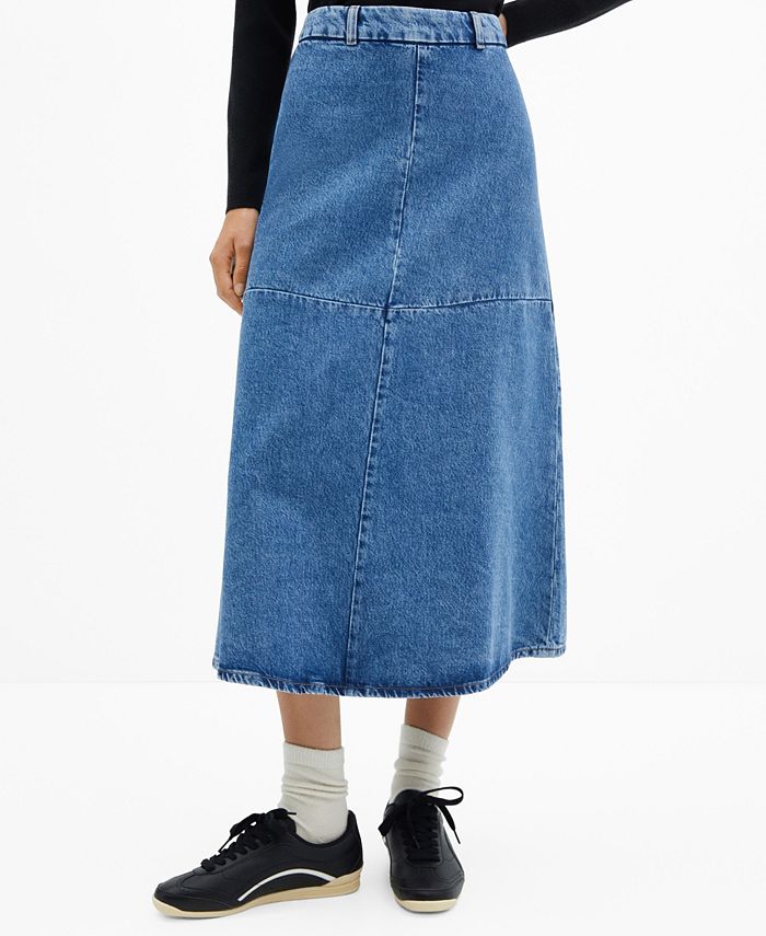 Women's denim midi skirt on sale uk