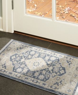 Shop Town & Country Living Town Country Living Everyday Rein Everwash 17 Area Rug In Blue,beige