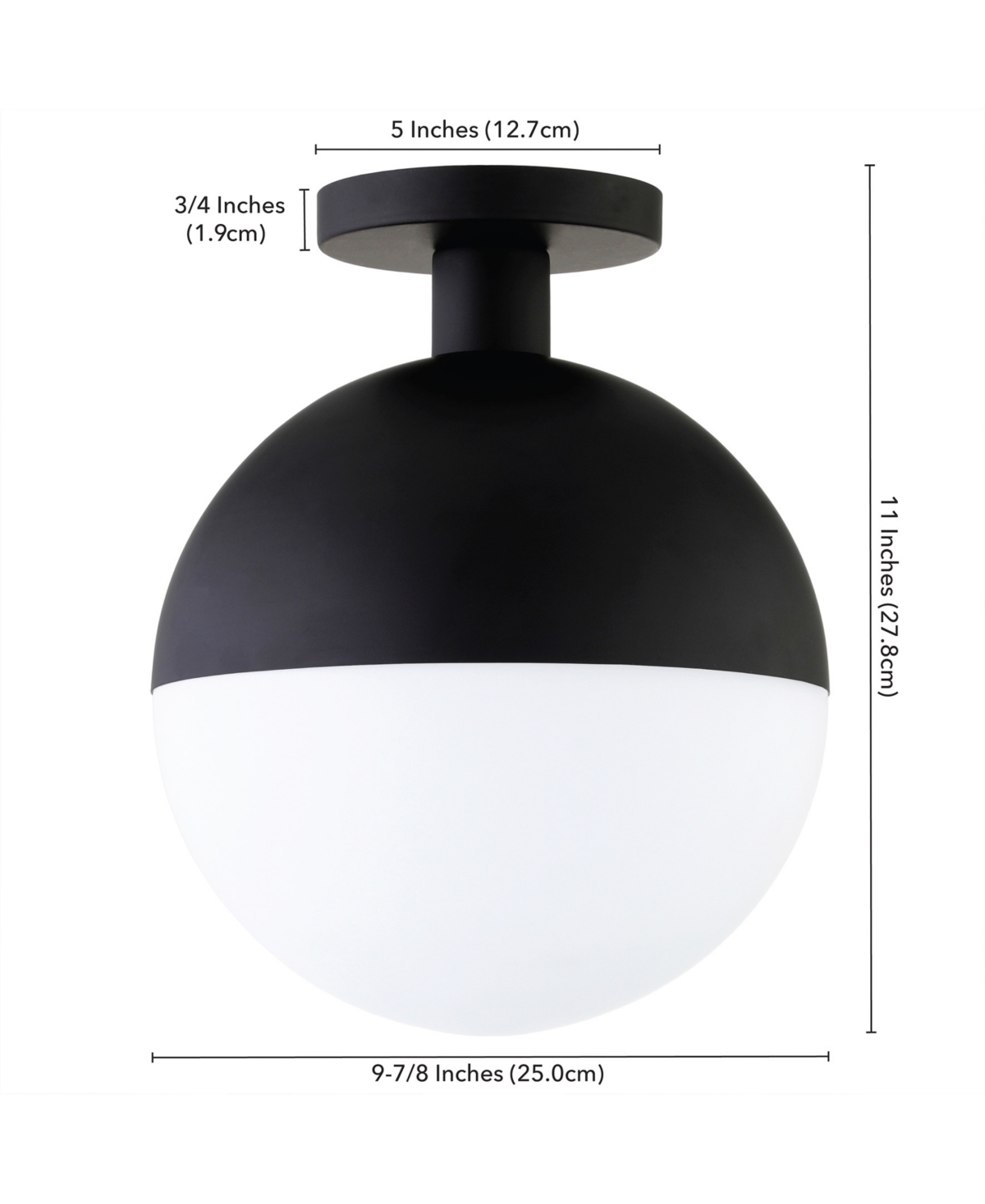 Shop Hudson & Canal Orb 9.75" Wide Semi Flush Mount With Glass Shade In Blackened Bronze