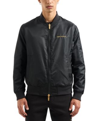 A|X Armani Exchange - Men's Long Sleeve Embroidered Dragon Zip-Front Jacket