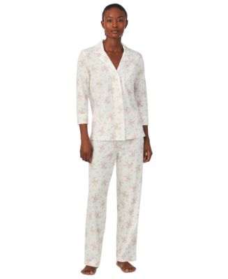 Lauren Ralph Lauren Women's 3/4-Sleeve Pajamas Set - Macy's